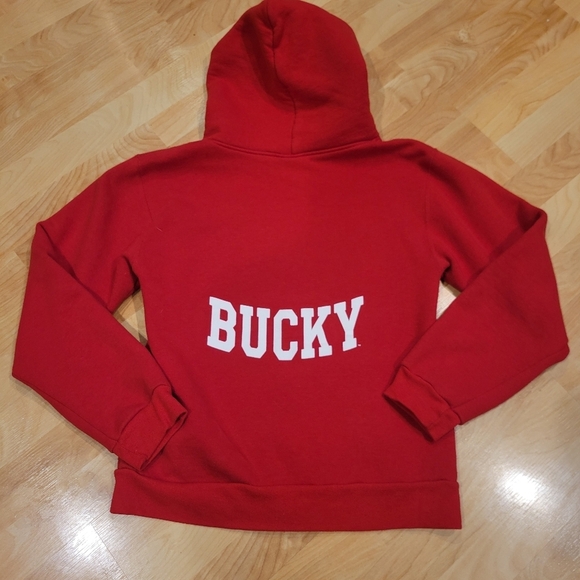 UW-Madison Bucky Women's Full Zip Hooded Sweatshirt Size Small - Picture 7 of 7